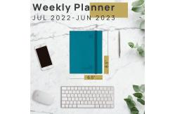 China Custom Planner Medium Pacific Green Monthly and Weekly Planner With Hourly Schedule supplier