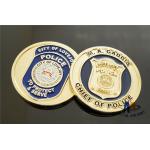 Despoke Two Sides Brass Challenge Coins Background Sandblast For Collection