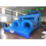 Inflatable Outdoor Obstacle Course Bounce House , Blow Up Obstacle Course 12 X 4 X 5m for sale