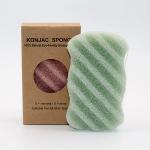 Private Label Konjac Activated Wave Cleansing Sponge 8.6×6.5×2.5cm for sale