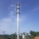 Antenna Wifi Telecommunication 15m Monopole Steel Tower for sale