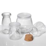 Free Sample Heart Embossed Multifunction Glass Pudding Jars For Pudding