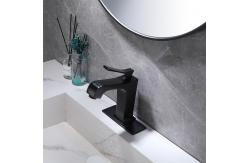 China Brass Modern Single Hole Single Handle Basin Mixer in Chrome Matte Black supplier