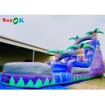 Outdoor Inflatable Water Slides Commercial Inflatable Slide Water Park Purple Crush Dual Lane Inflatable Water Slide for sale