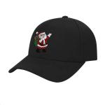 Santa Claus Cartoon Visor Brand Customization Embroidery Funny Merry Christmas Baseball Cap Black Baseball Cap for sale