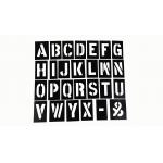 Custom Printing PVC Rectangle Black Number And Letter Stencil For Public for sale
