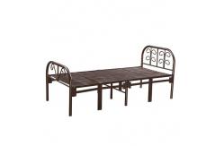 China Knock Down Structure Dormitory Metal Single Bed For Adults supplier