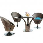 4 seat outdoor swivel dining club chairs wicker furniture dining table chairs bar furniture swivel chairs---8138 for sale