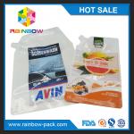 Customized Reusable  Plastic Stand Up  Squeeze  Pouch for Baby Food/juice/soup