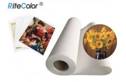 China 30 Meters Length Inkjet Cotton Canvas 360gsm Matte Finish Pigment Dye Ink Printing supplier
