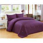 Polyester Cotton Sateen Stripe 1800 Series Egyptian Cotton Blend 4pcs Duvet Cover Set Queen size for sale