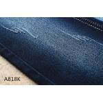 10 Ounces 58 59 Width Elastic Satin Denim Fabric For Female Black Backside for sale