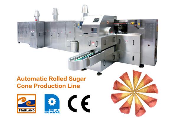 Energy Saving Ice Cream Cone Baking Machine / Waffle Bake Rolled Sugar Cone Machine