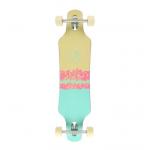 Ocean Pacific Island Drop Through White / Teal Longboard Complete Skateboard - 9.5 x 39 for sale