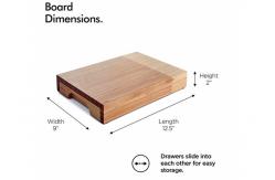 China Non Toxic Bamboo Cheese Board Set Cutlery Set With With Drawer And Platter supplier