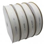 Custom Grosgrain Ribbon With Silver Foil Logo Personalised Branded Packaging Ribbon
