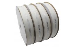 China Custom Grosgrain Ribbon With Silver Foil Logo Personalised Branded Packaging Ribbon supplier