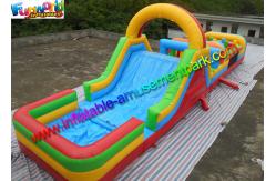 China Customized Interactive Inflatable Obstacle Course Game With Inflated Pool supplier