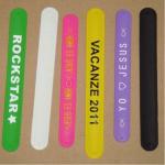 Casting Embossed 2.0mm Custom Silicone Slap Bracelets for sale