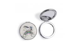 China Foldable Pocket Mirror With Customizable PU Leather supplier