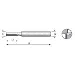 Diamond End mills, 2 flutes for sale