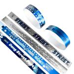 Glitter Plastic Customized Wristbands for Adults and Kids Silver/Gold Style