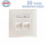 ABS 2 Port Wall Network Cable Faceplate For Workstation for sale