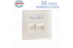 China ABS 2 Port Wall Network Cable Faceplate For Workstation supplier