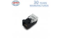 China Ivory Cat5e RJ45 Punch Down Jack / ABS Toolless Keystone Jack Gold Plating supplier