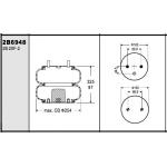 2B9-251 Firestone Air Bag Suspension W01-358-6948 Goodyear Bellows Number 578-92-3-206 for sale