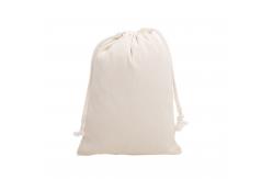 China Reusable cotton drawstring bags eco friendly canvas bags pure cotton material supplier
