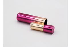 China Gradient Rose Red Plastic Snap On 3.5g Refillable Lip Balm Tube supplier