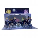 Customized Graduation Pop-Up Musical LED 3D Cards with Paper Surface Finishing for sale