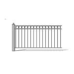 4ft Galvanized Wrought Iron Fence With Powder Coating 1.2mm-2.5mm for sale