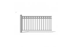 China 4ft Galvanized Wrought Iron Fence With Powder Coating 1.2mm-2.5mm supplier