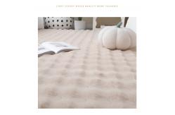 China Checkered Plush Cloud Washable Area Rug supplier