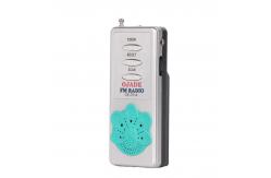 China Portable Mini Flashlight Radio ABS Material With Headphone Built in Speaker supplier