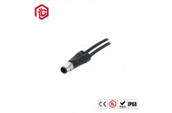 China IP67 waterproof D code male aviation cable M12 connector 4 pin supplier