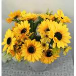 Decorative Plastic Sunflower Artificial Decoration Sunflower for sale