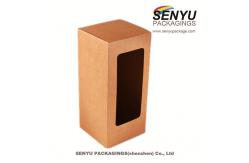 China Simple Style Kraft Paper Cheap Price Custom Doll Packaging Cardboard Box with Window supplier