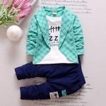 Children's Outfit Sets Cotton Kids Custom Fashion Suit Boys Three-Piece Leisure Suit for sale