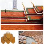 Fish Scale Modern Style Glazed Roof Tiles Yellow Color Made In China for sale