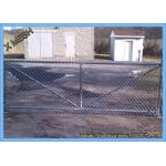 9 Gauge Chain Link Fence Fabric , Carbon Steel Wire Lattice Fence Panels Multi Colors for sale