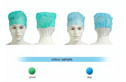 China Protective Disposable Head Cap and Mask , Bouffant Scrub Hats With Elastic supplier