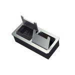 Aluminum Cable Cubby Box Conference Table Connectivor Silver Color for sale