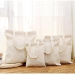 Recyclable Natural Cotton Canvas Shopping Bag With Zipper Closure