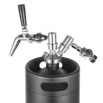 Stainless Steel 304 Ball Lock Mini Keg , 5L Mini Draft Beer Keg Dispenser