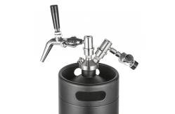 China Stainless Steel 304 Ball Lock Mini Keg , 5L Mini Draft Beer Keg Dispenser supplier