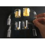 45/90 Degree Quartz Glass Banger 14mm Male 1100℃ Transparent for sale