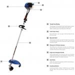 Heavy Duty Petrol Brush Cutter With Convenient Split Shaft Design 1E40F-5 for sale